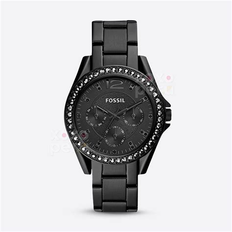 reloj fossil dama negro